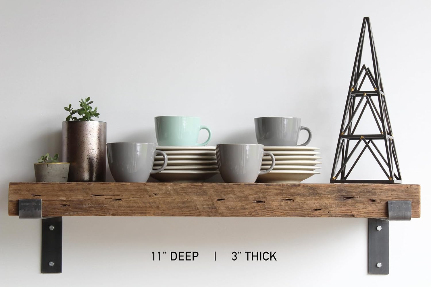 Urban Legacy Reclaimed Barn Beam Deep Shelves Set of 2