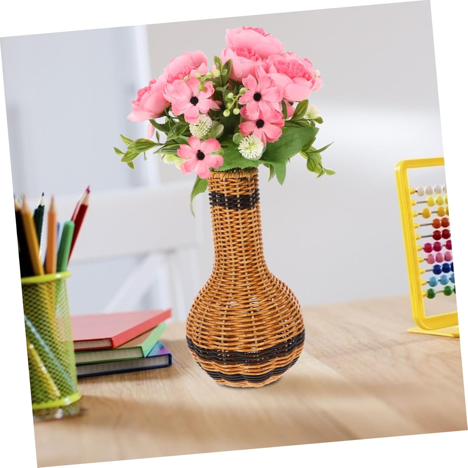 STOBAZA 315a Woven Flower Vase for Rustic Home Decor