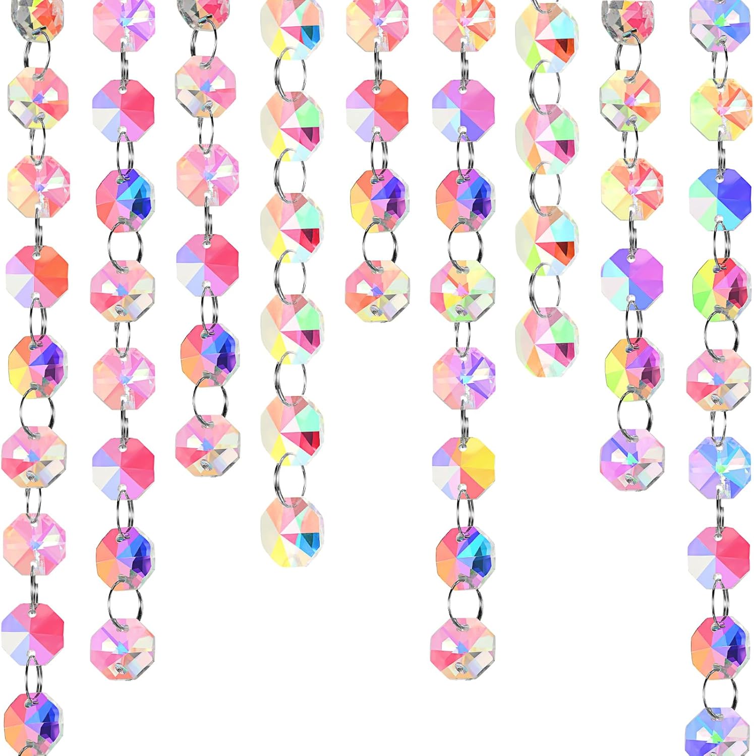 33 Ft Clear Acrylic Diamond Bead Garland for Wedding and Holiday Decor