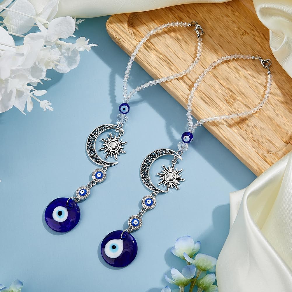 DICOSMETIC 2Pcs Evil Eye Car Hanging Ornament