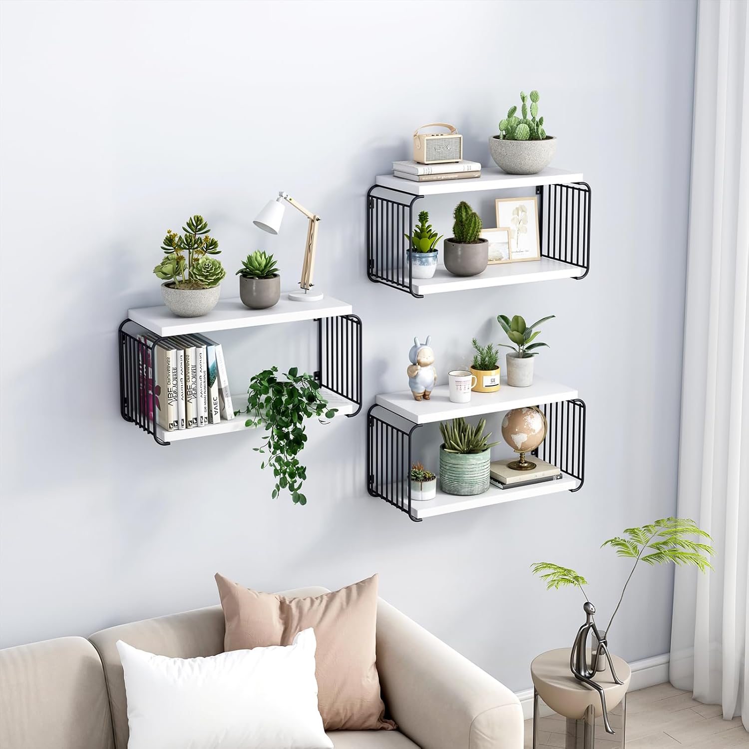 Modern Floating Nightstand Shelves for Bedroom and Living Room
