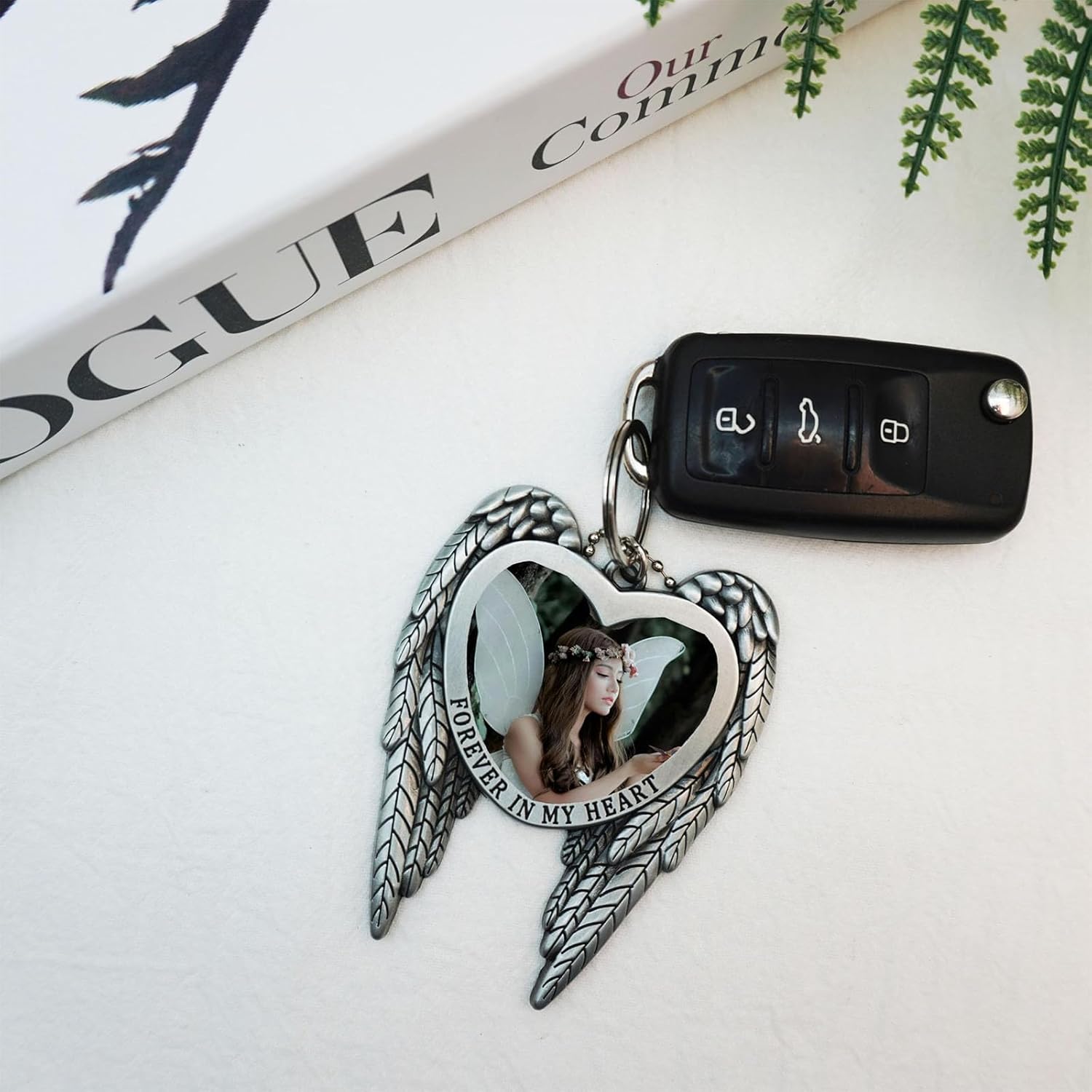 6 Piece Sublimation Angel Wing Ornament Blanks with Photo Area