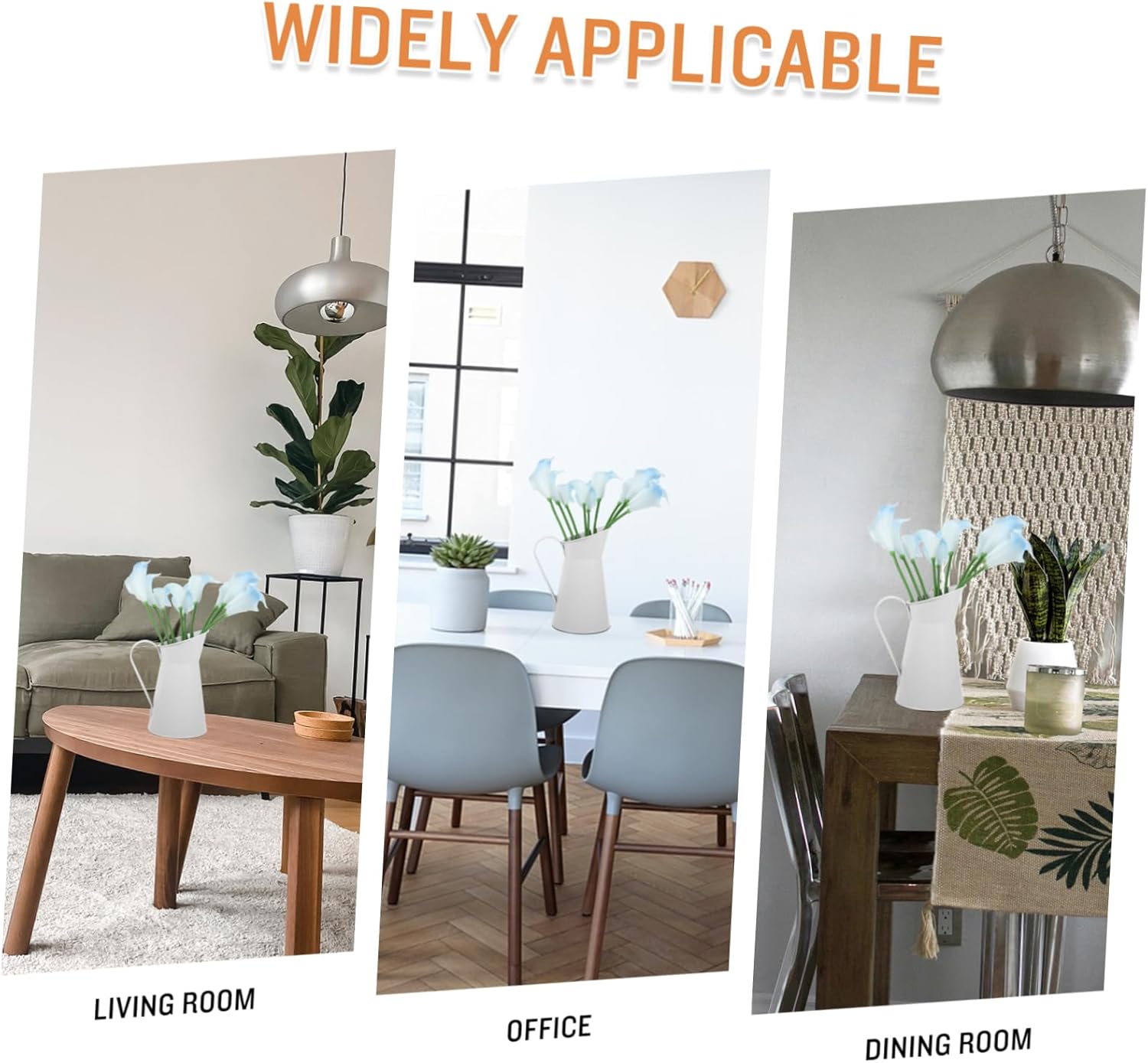 Retro Flower Jug Iron Vase with Side Handle for Balcony and Desktop Display