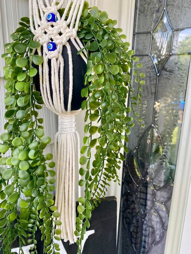 Boho Style Macrame Evil Eye Hanging Ornament