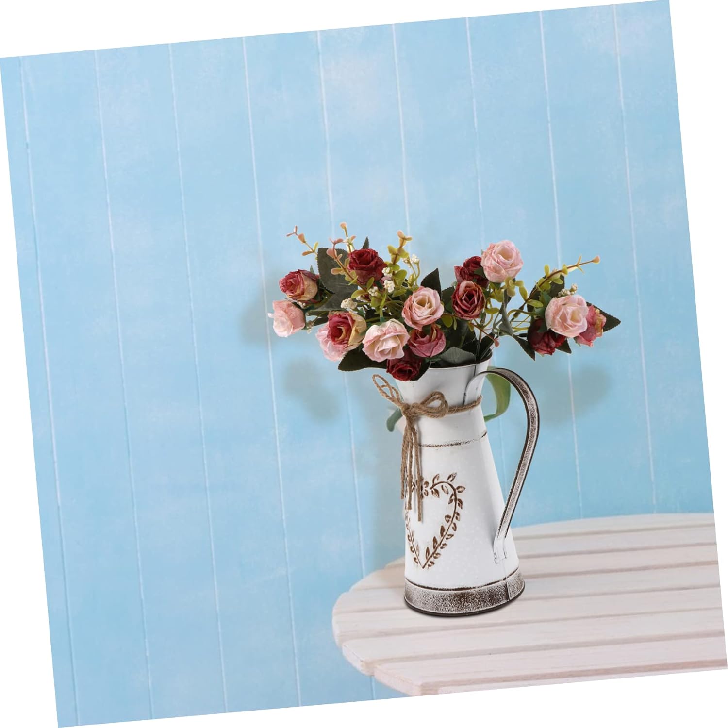 Angoily Rustic Galvanized Milk Can Vase