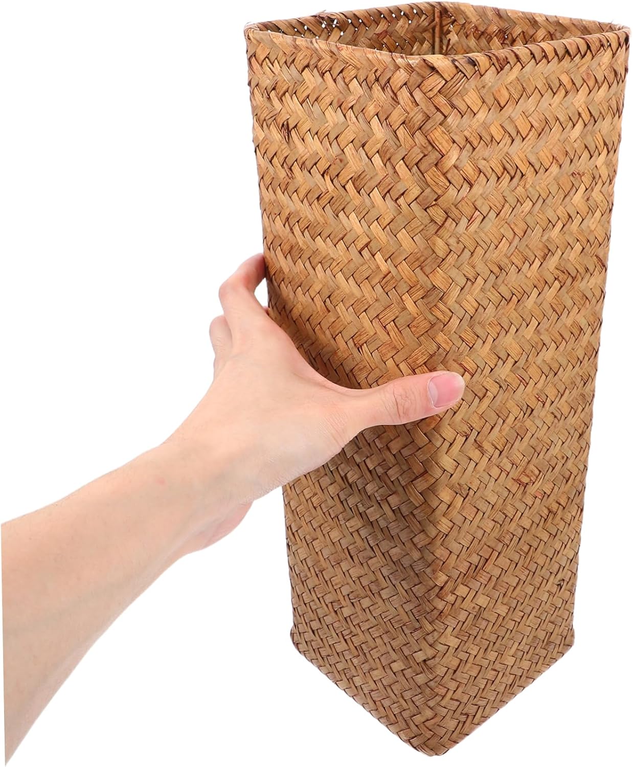 Vintage Woven Flower Vase Natural Seagrass Decorative Pot for Home Centerpieces