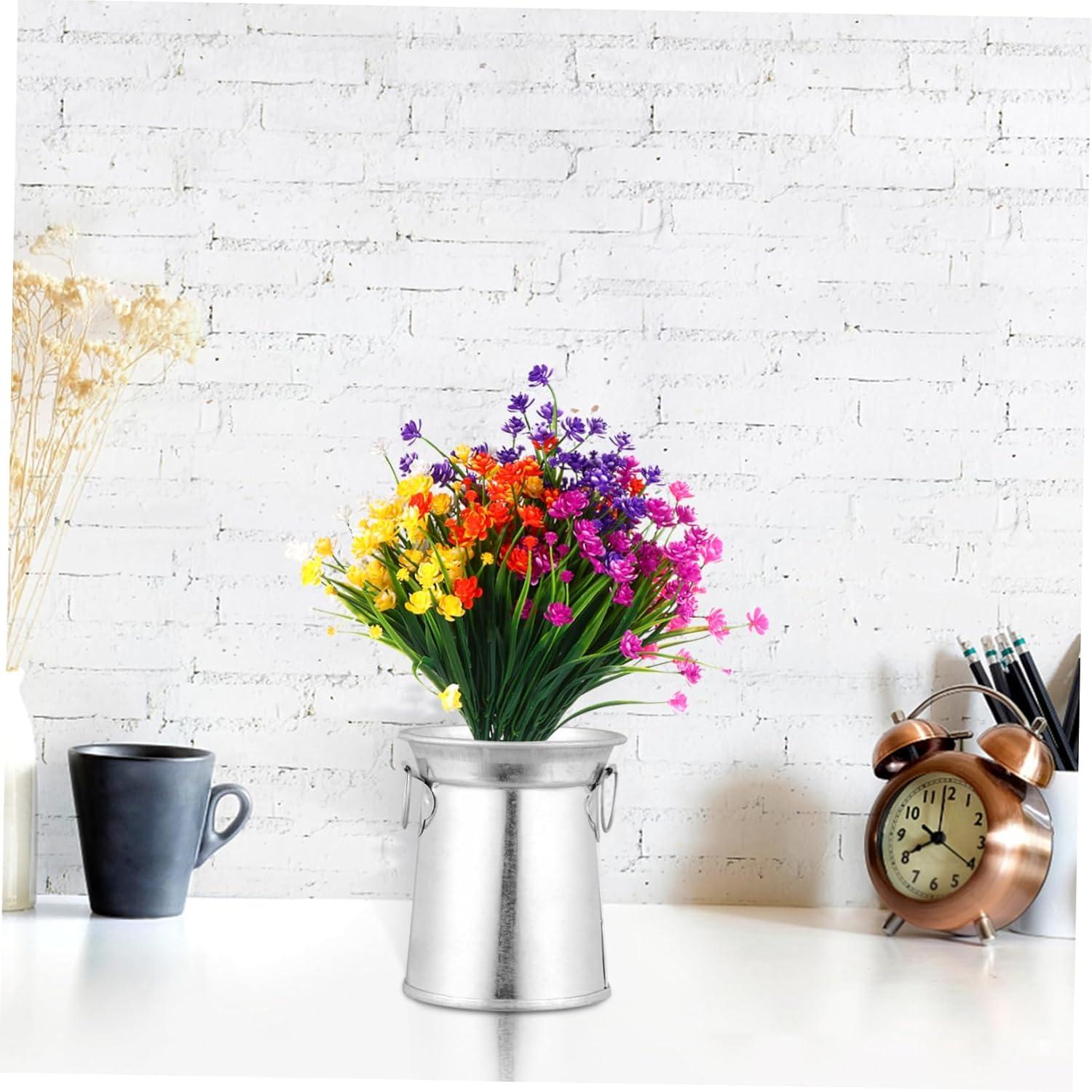 9pcs Vintage Iron Flower Vase Rustic Decor Holder