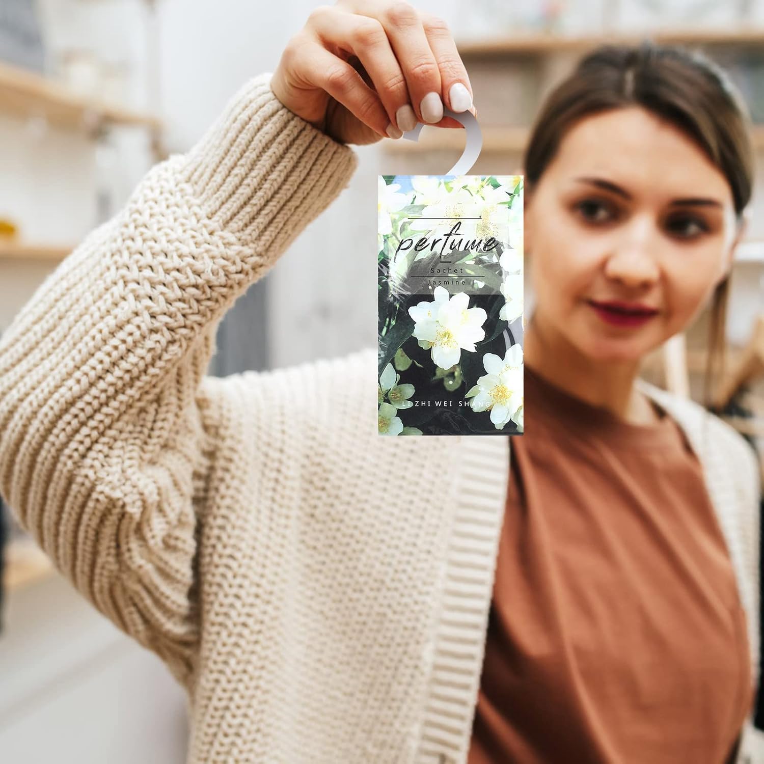 24 Pcs Hanging Closet Deodorizer Scented Sachets with Lavender Jasmine Waves Tulip