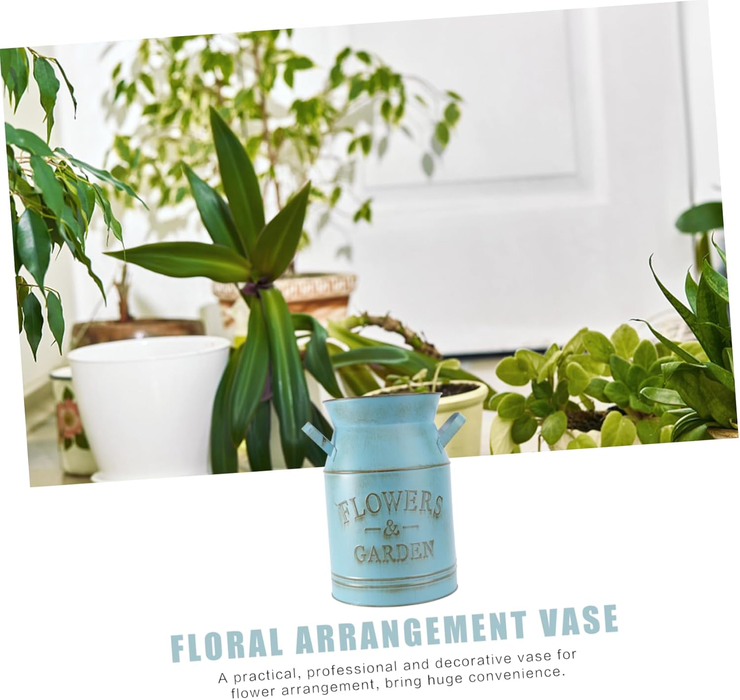 Metal Crafted Flower Vase for Bouquets and Decor