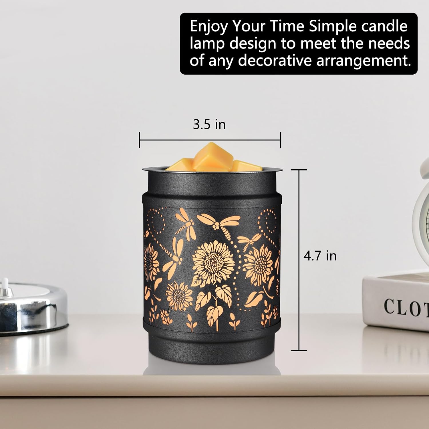 Kobodon Wax Melt Warmer Metal 2 in 1 Scented Candle Oil Burner