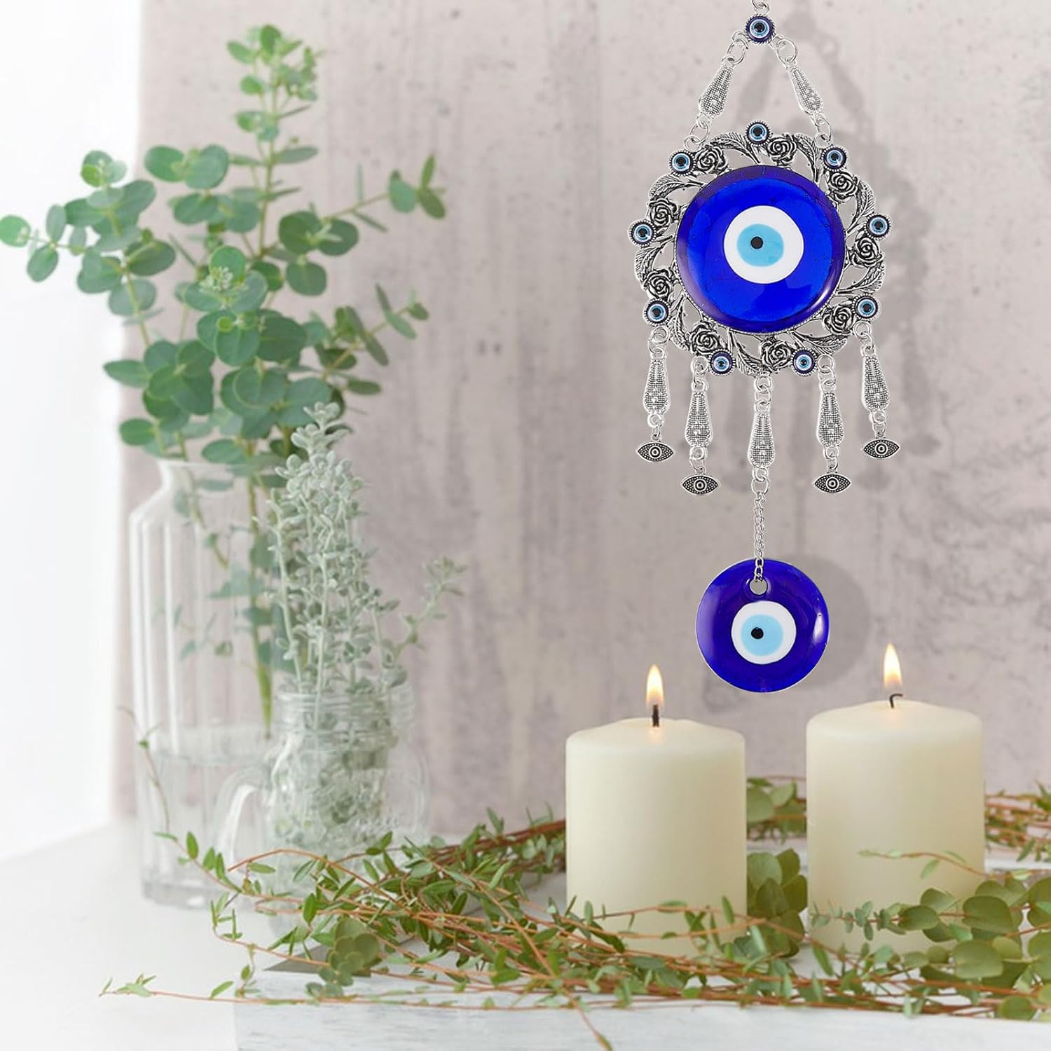 Turkish Evil Eye Glass Amulet Car Hanging Ornament