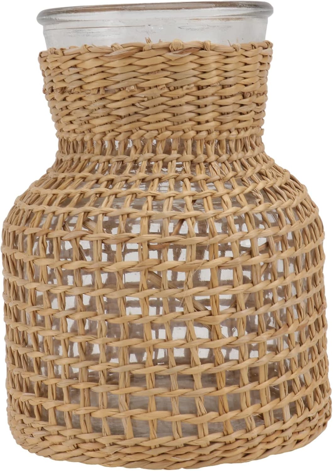 STOBAZA Luxury Grass Woven Flower Vase Natural Home Decor