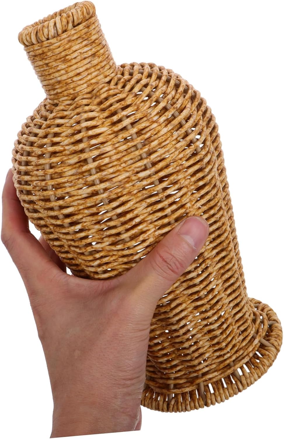 Modern Vase with Rustic Basket Design for Home Decor