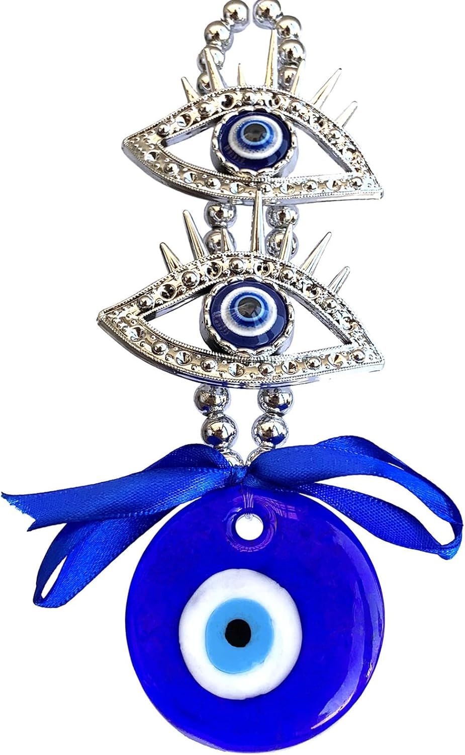 Blue Evil Eye with Double Eyes Design Hanging Ornament