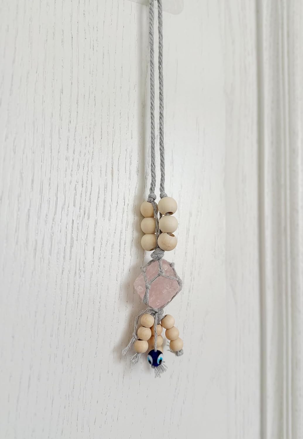 Bigbabybig Natural Crystal Evil Eye Car Charm