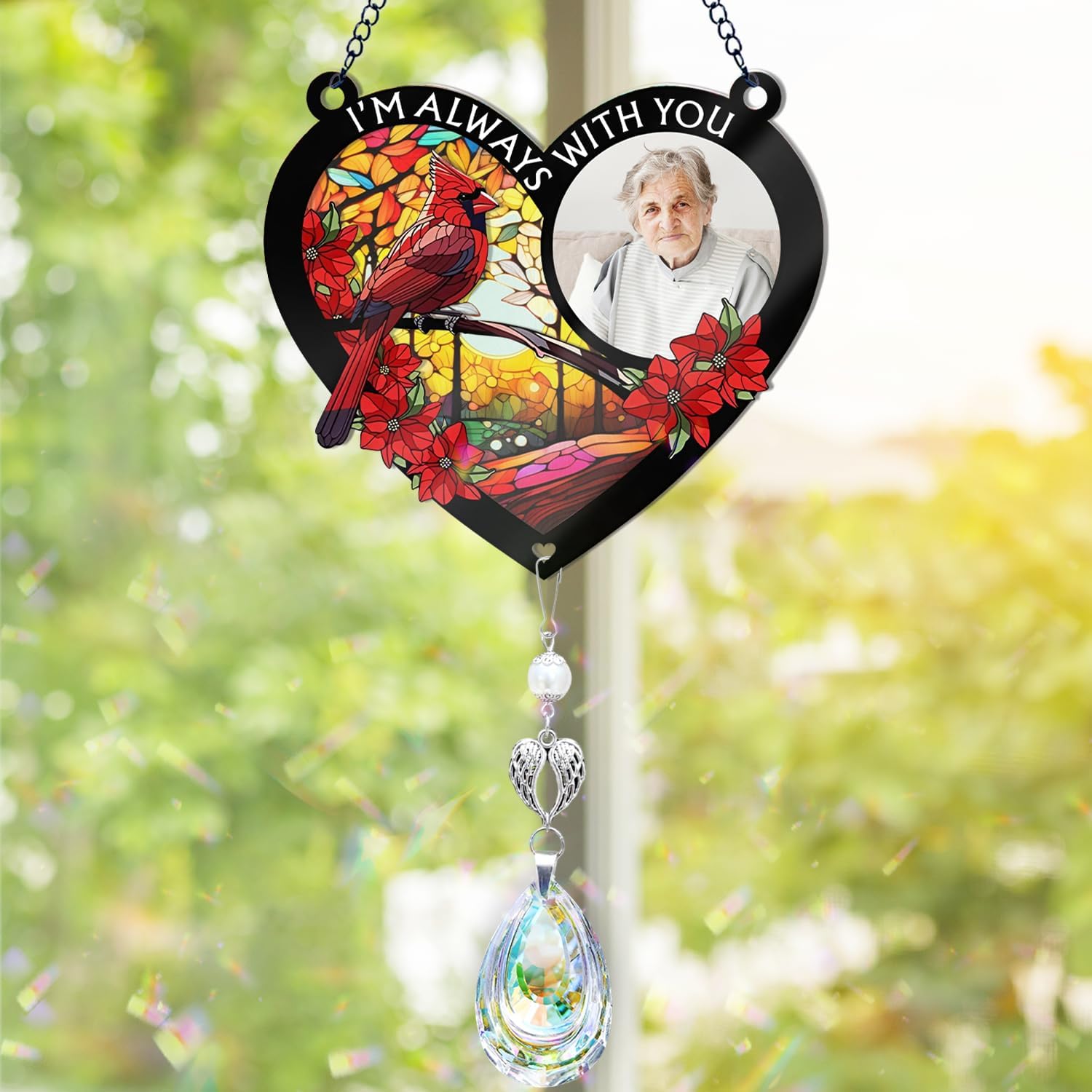 Personalized Memorial Suncatcher with Photo