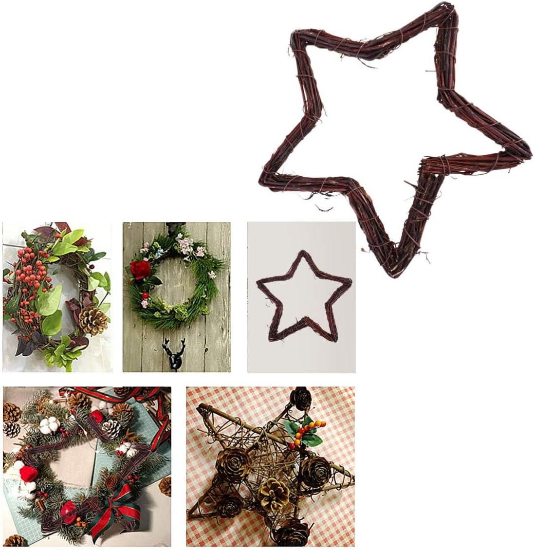 Rattan Wreath Forms Hanging Ornament for Christmas