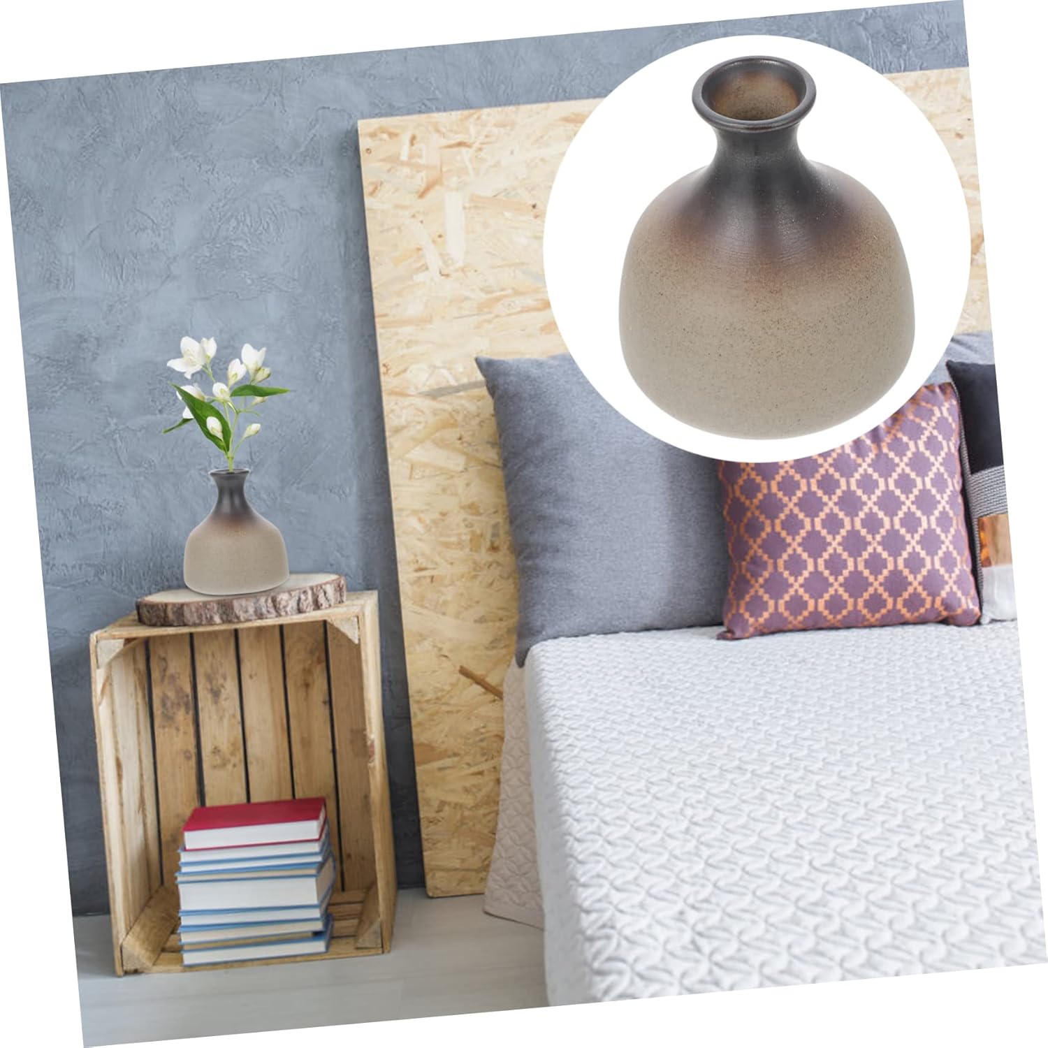 Stobaza Mini Flower Vase Retro Ceramic Design for Home Office and Special Occasions