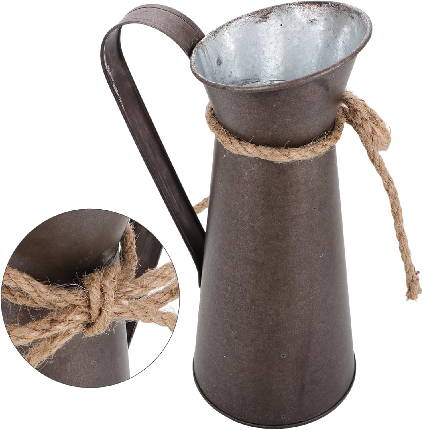 Retro Decorative Metal Flower Vase for Home and Outdoor Use