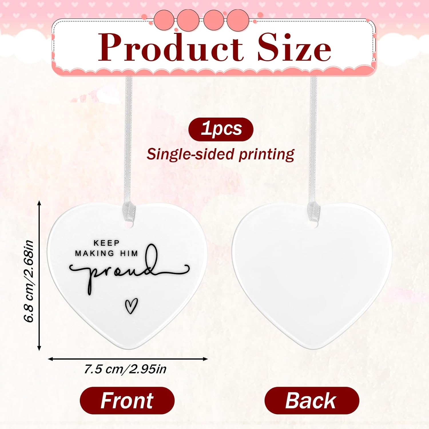 Keep Making Him Proud Memorial Ceramic Pendant for Loss of Loved One