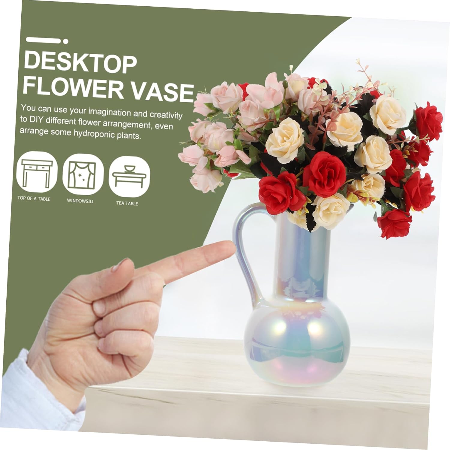 Cute Ceramic Pitcher Vase for Home Decor