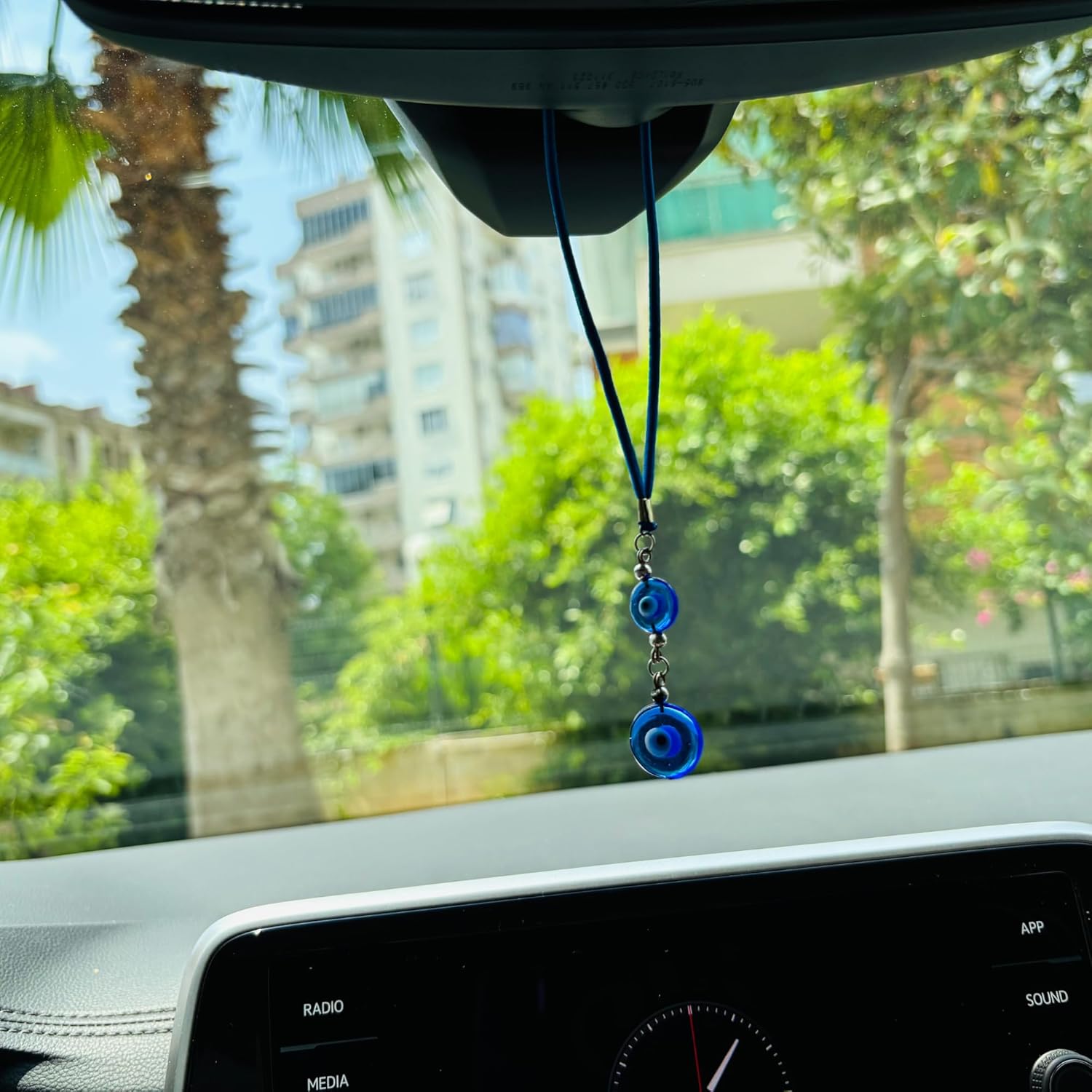 BCS Blue Evil Eye Charm Car Hanging Ornament