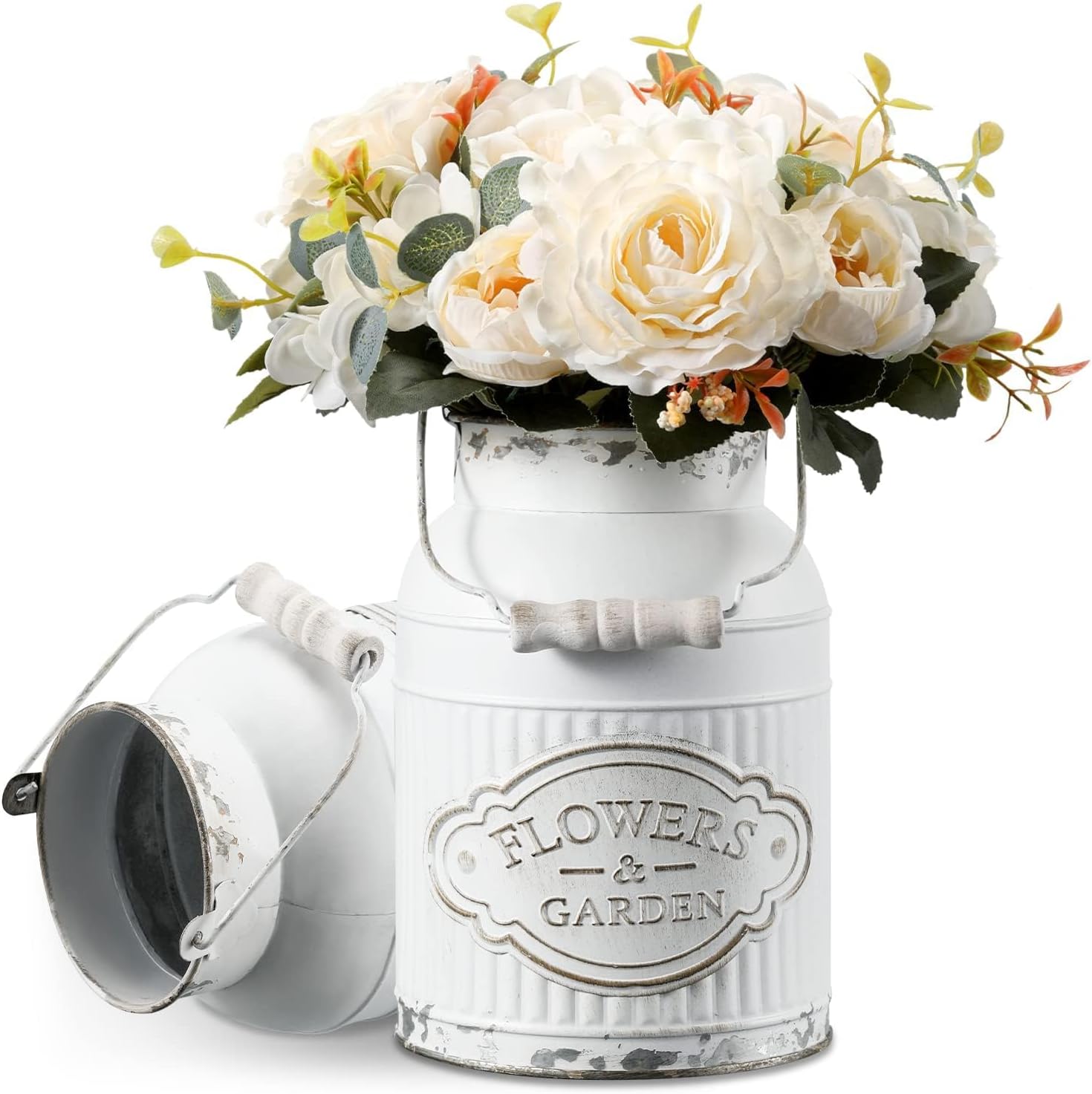 Rustic Farmhouse Style Metal Flower Vase Decor