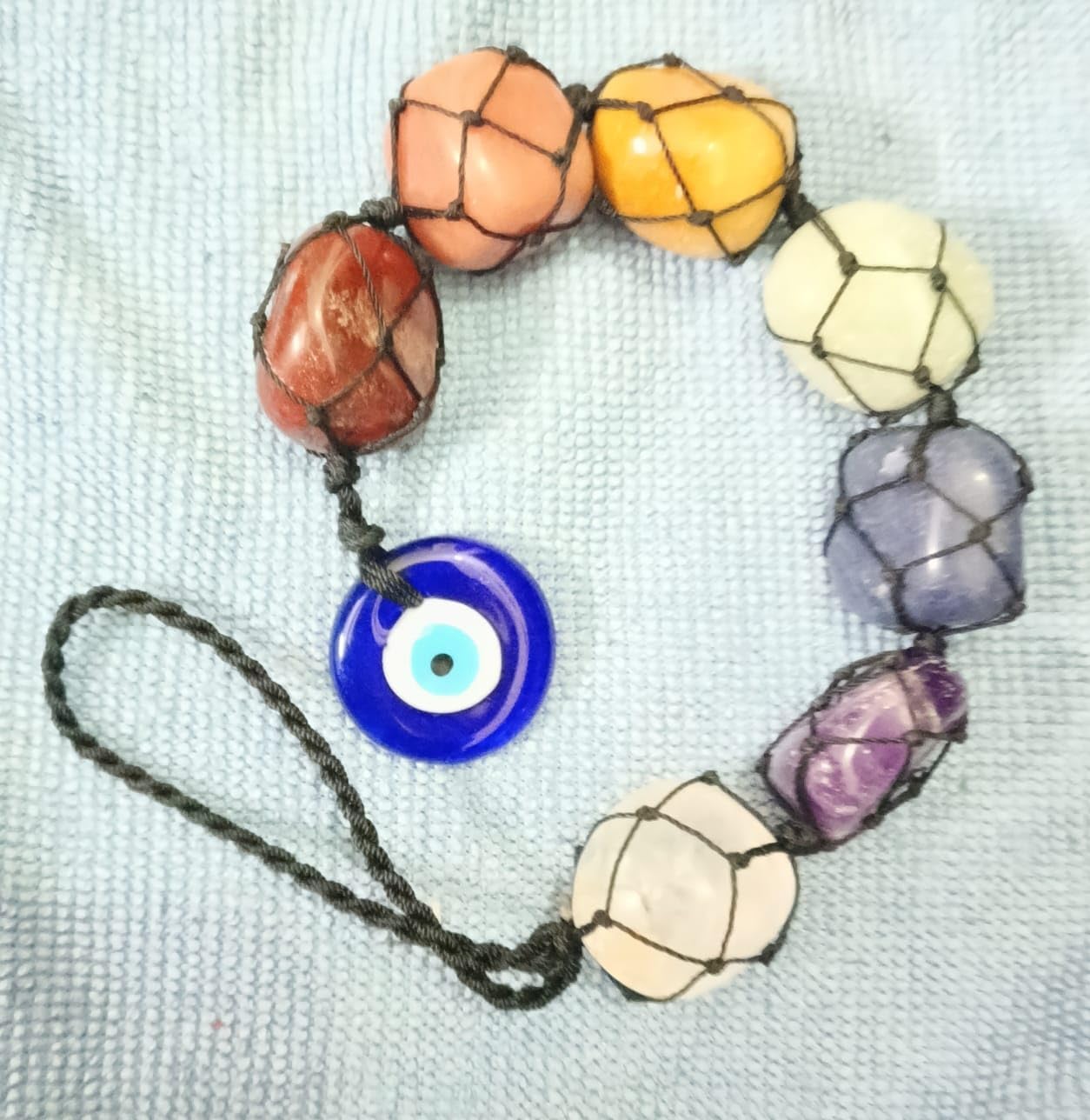 7 Chakra Stones Healing Crystals Wall Hanging