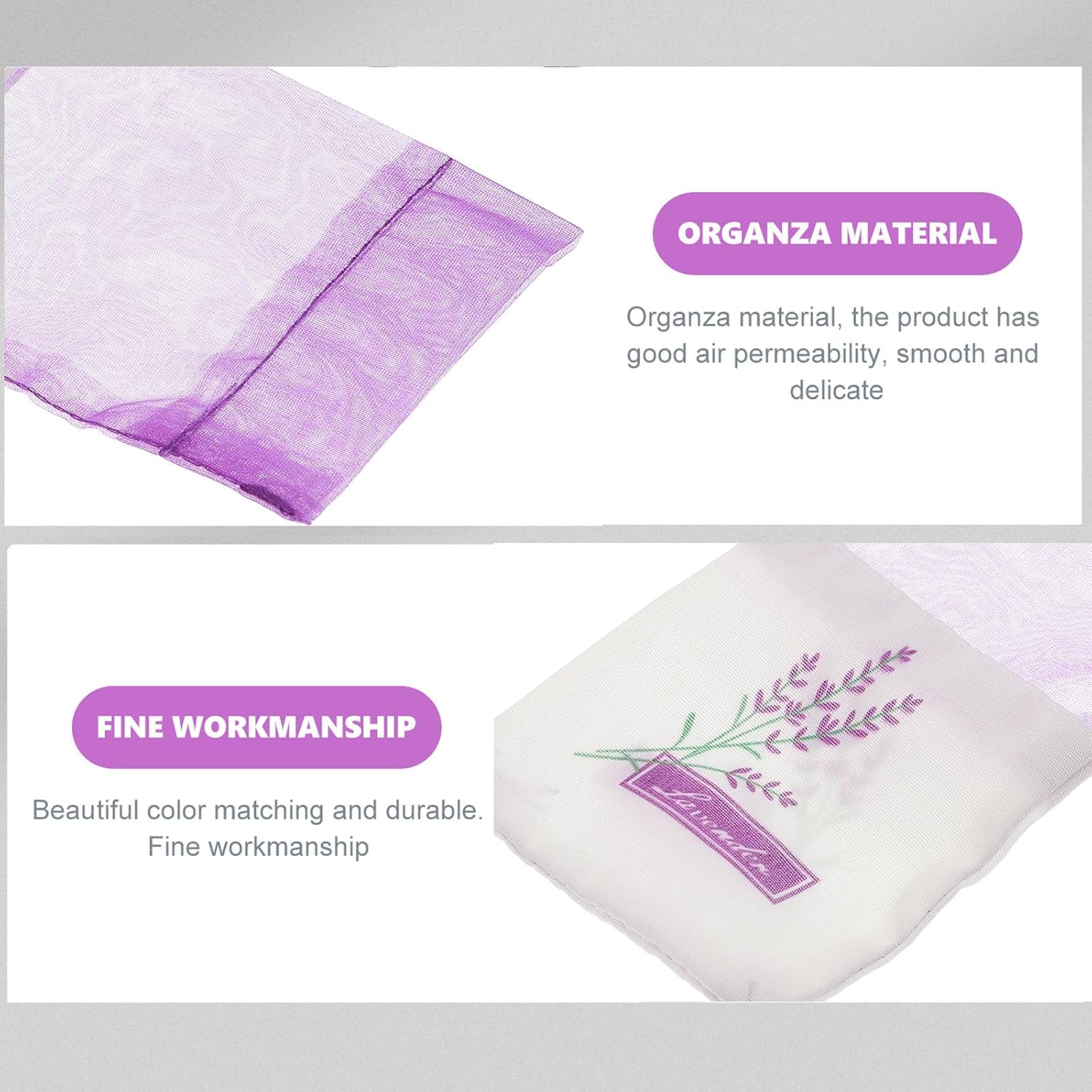FOMIYES Lavender Sachets 30pcs Empty Gauze Bags