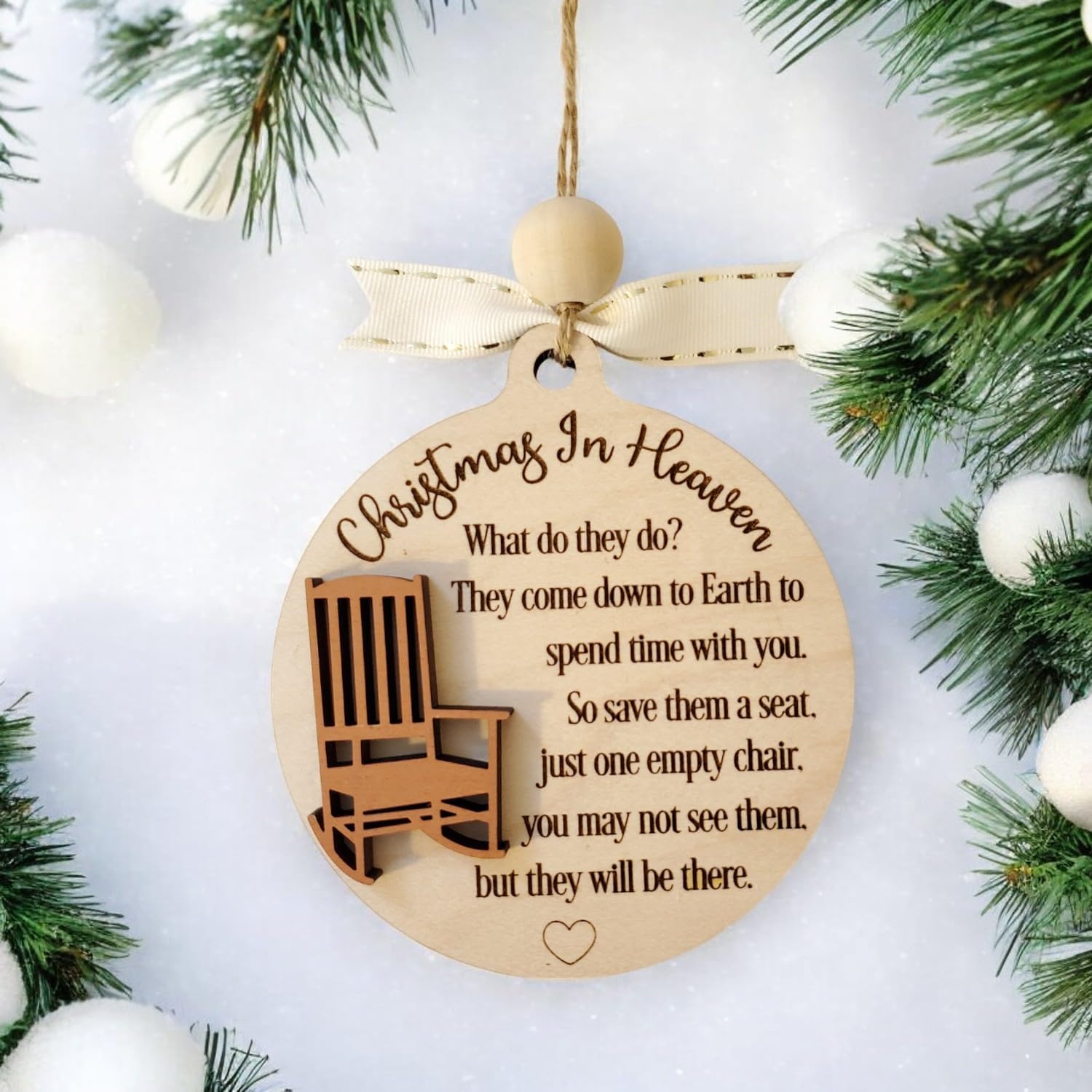 Christmas in Heaven Ornament - Save a Seat