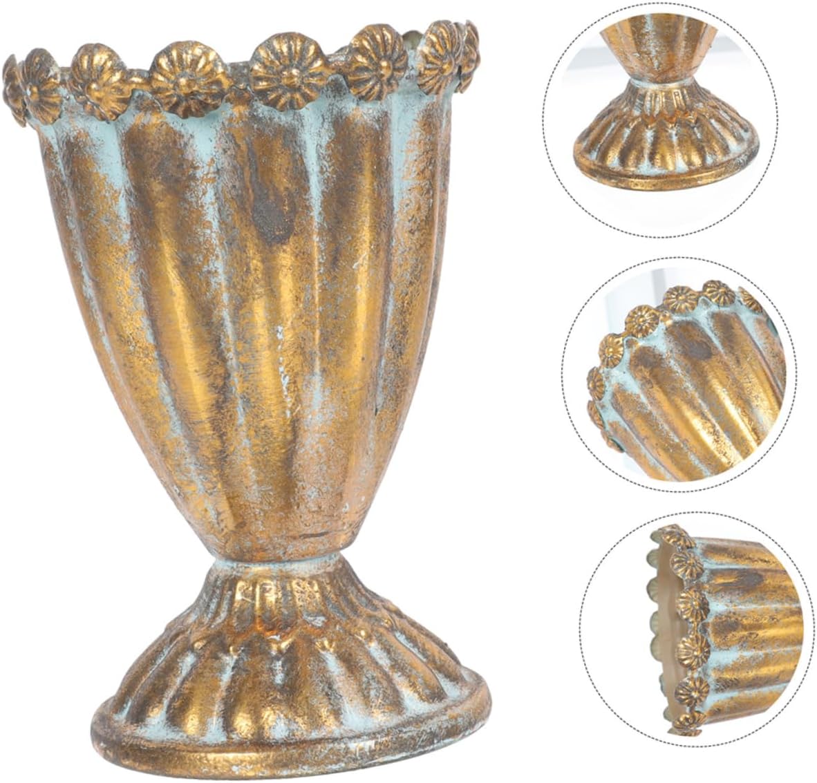 STOBAZA Large Trophy Vase Decorative Iron Flower Pot