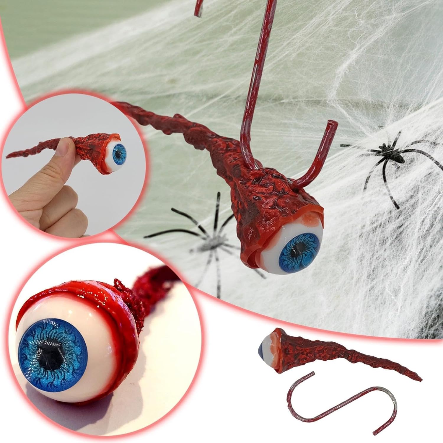 Life Size Realistic Ripped Out Eyeball Ornament 2pcs