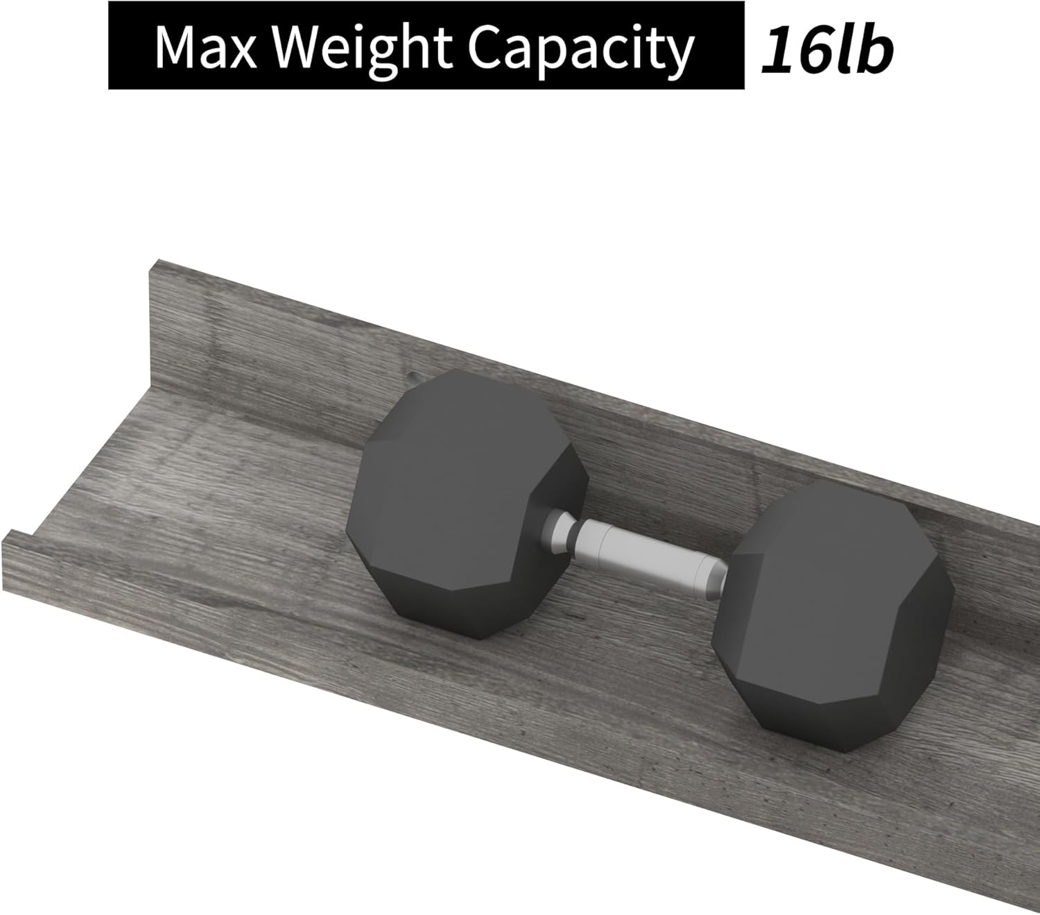 Giftgarden 36 Inch Grey Floating Shelves Set of 3