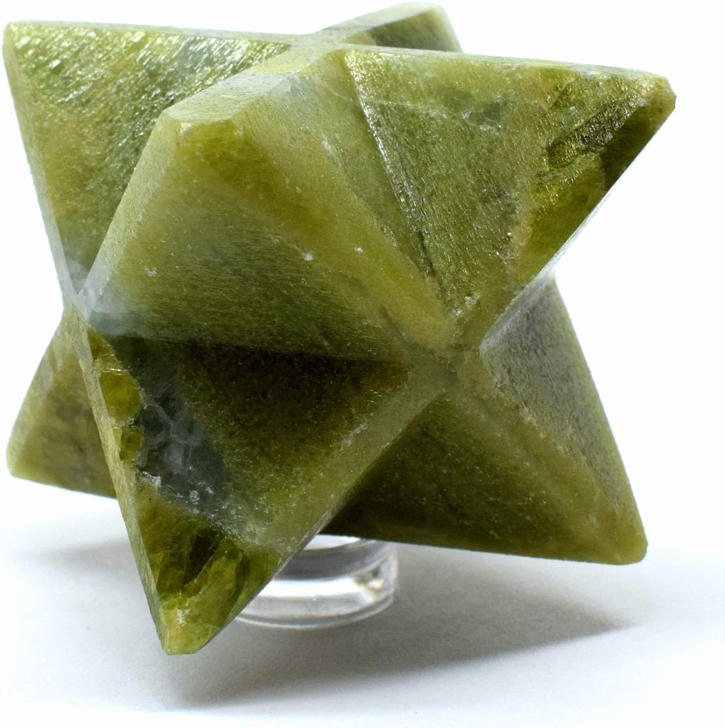 25 Inch Green Vesuvianite 8 Point Merkaba Star Natural Crystal