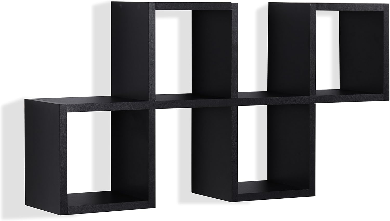 Danya B Cubby Chessboard Wall Shelf - Horizontal or Vertical Black
