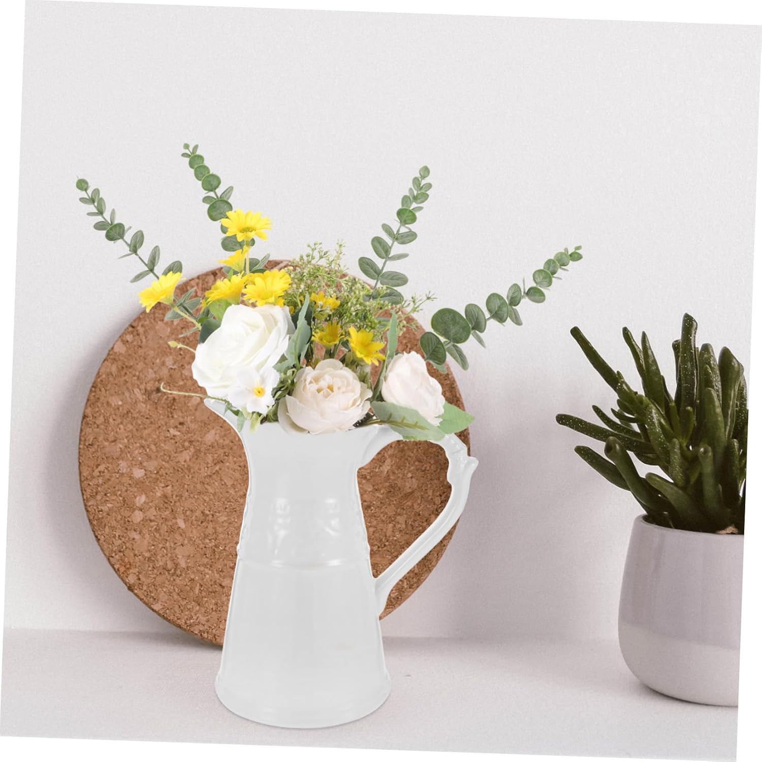 STOBAZA Artistic Ceramic Pitcher Vase for Home and Office