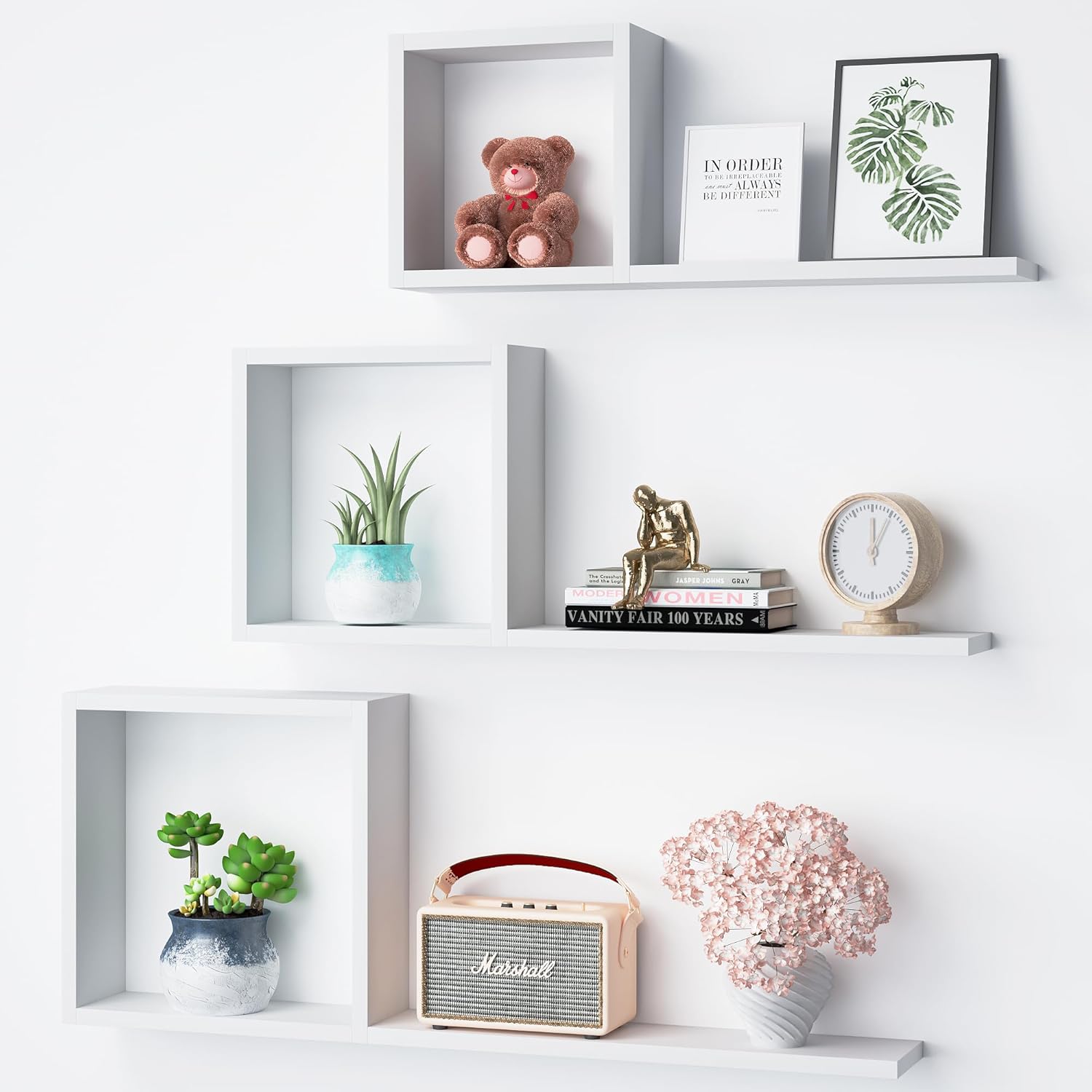Ecowillon Floating Cube Shelves Set of 6