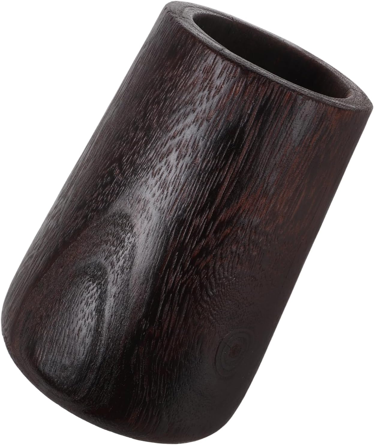 STOBAZA Small Rustic Wood Flower Vase Elegant Decorative Tabletop Case for Floral Arrangements