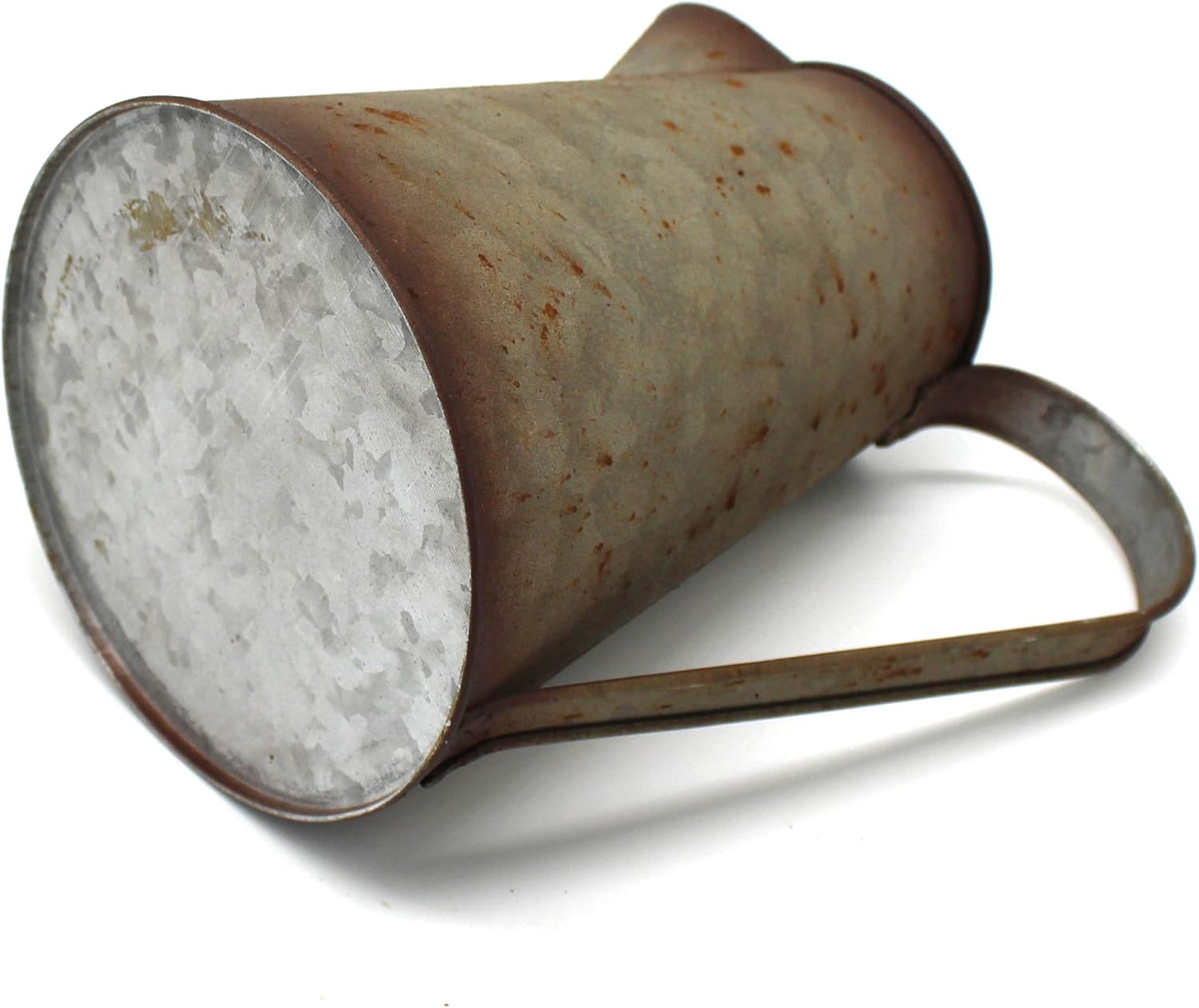 7 Inch Galvanized Metal Milk Pitcher Vase