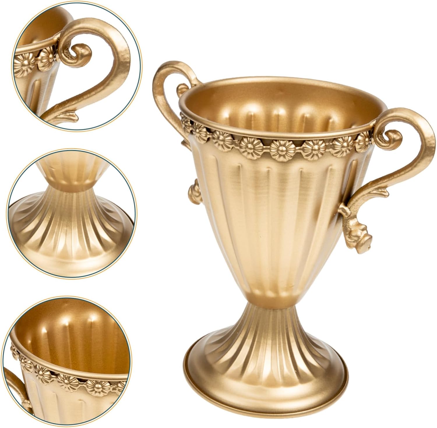 Vintage Iron Flower Pot Retro Vase for Home Decor