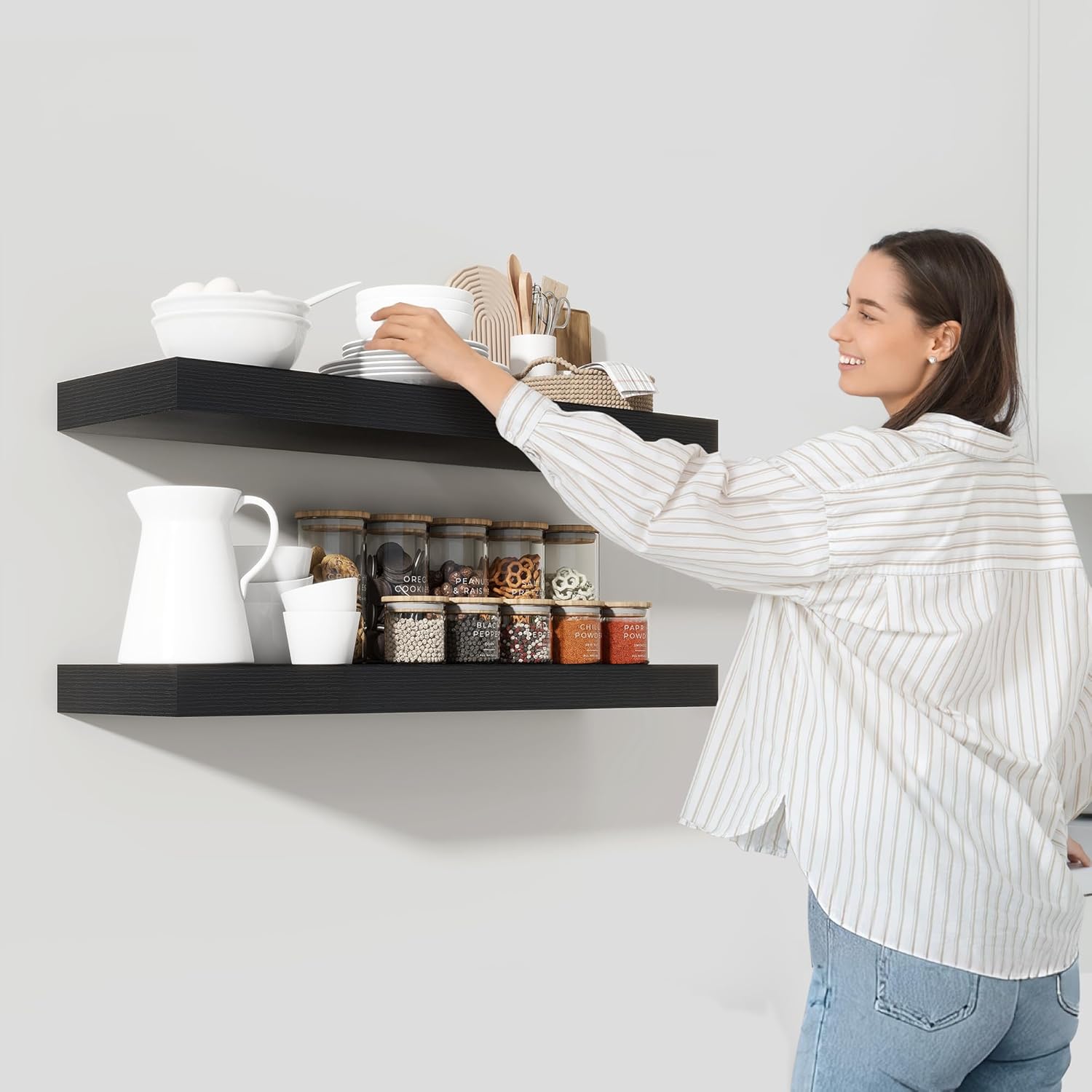 55 Inch Floating Shelf Wall Mount Storage Display