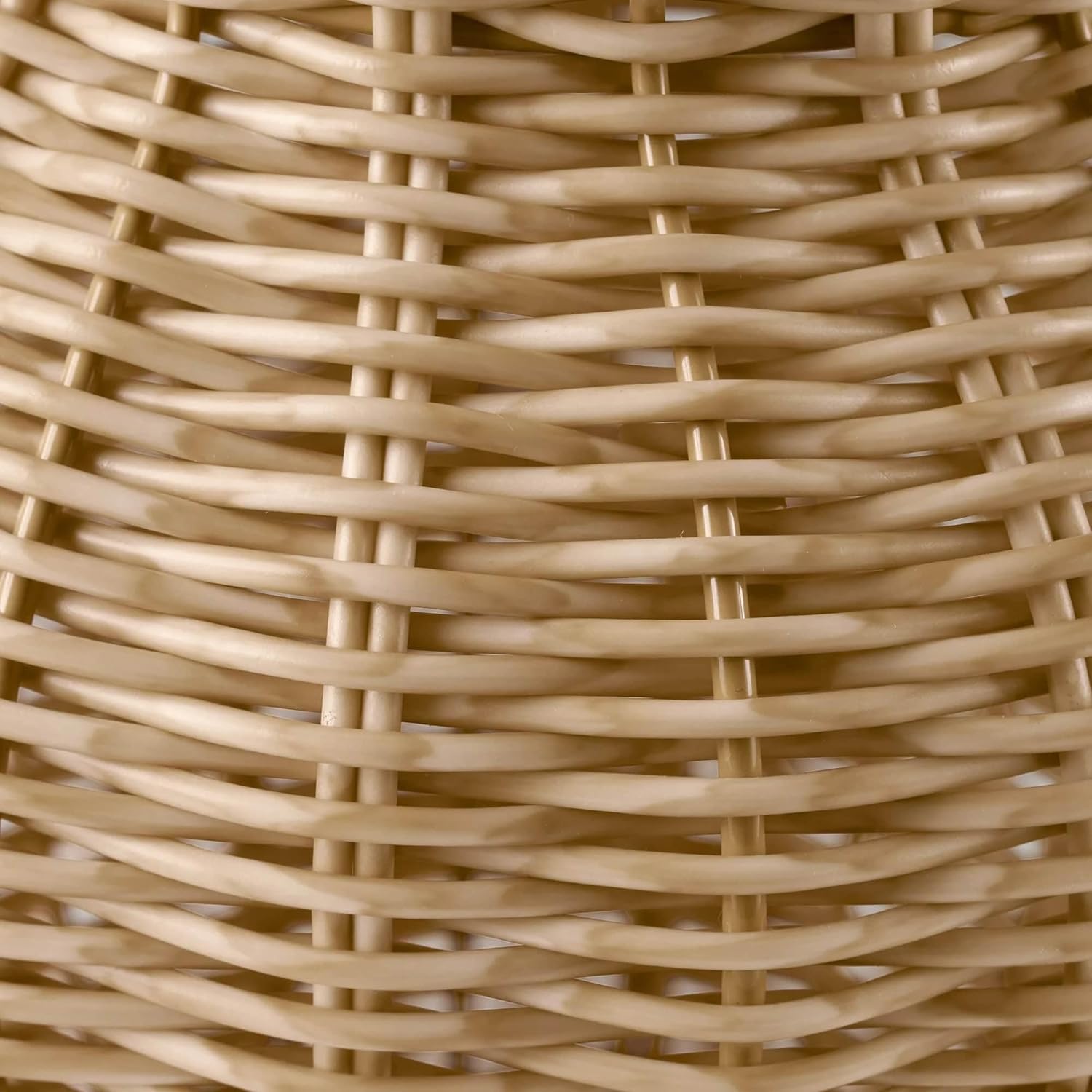 Faux Wood Rattan Vase 9 - Rustic Decorative Woven Pitcher Style