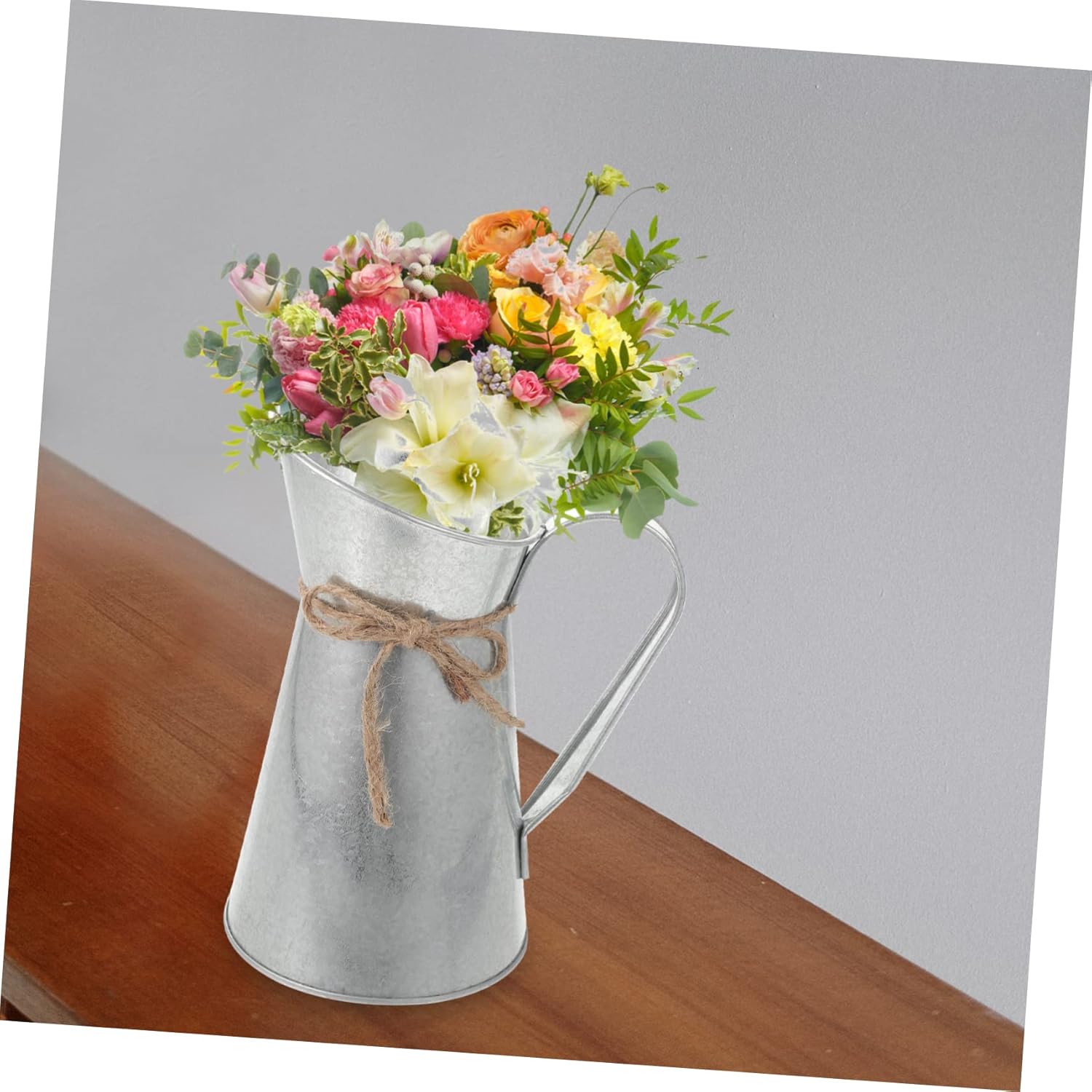 GANAZONO Vintage Iron Flower Bucket for Home Decor