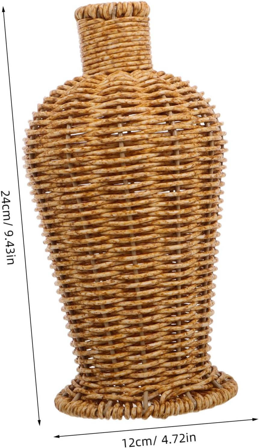 Modern Vase with Rustic Basket Design for Home Decor