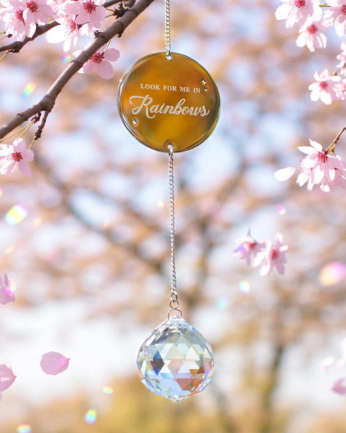 Modern Memorial Gift 40mm Crystal Suncatcher Rainbow Maker