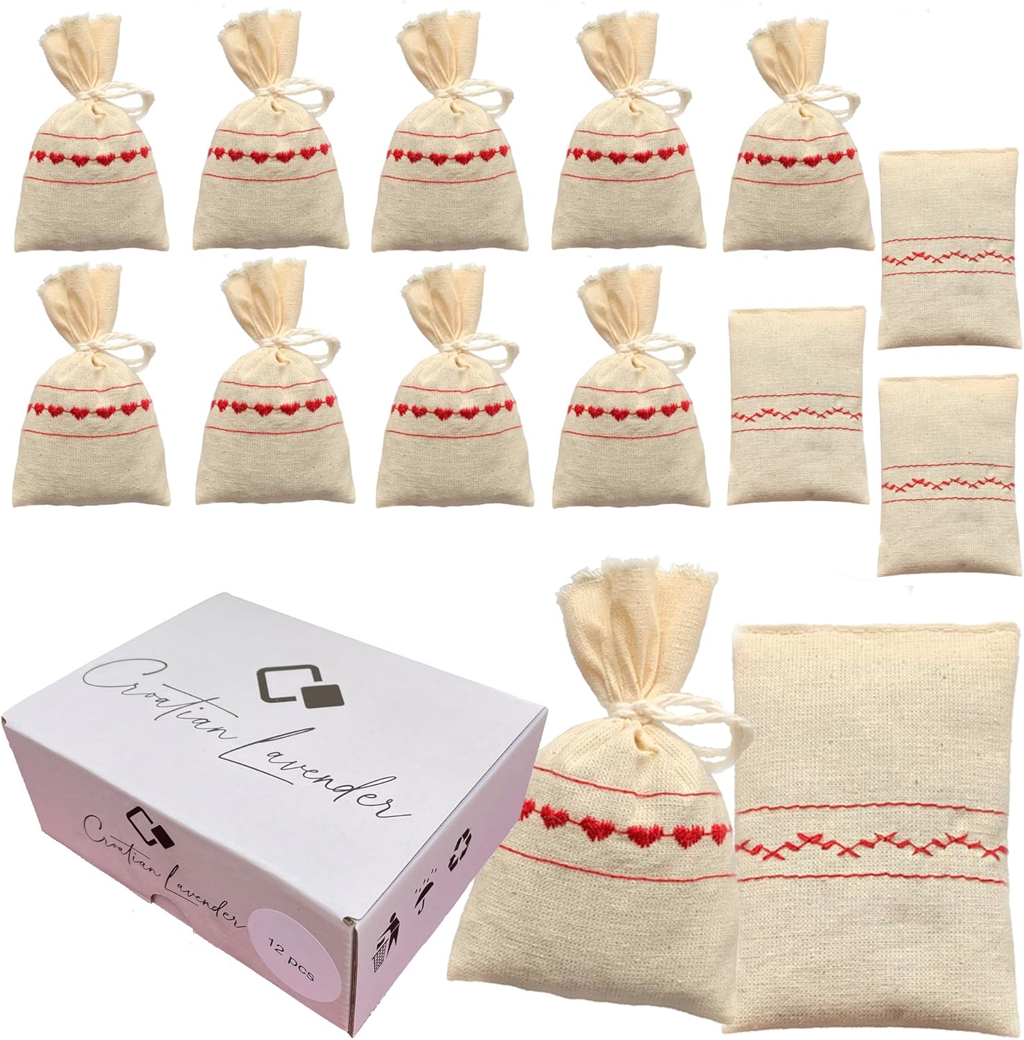 Croatian Lavender Sachets 12 Pack for Closets and Drawers