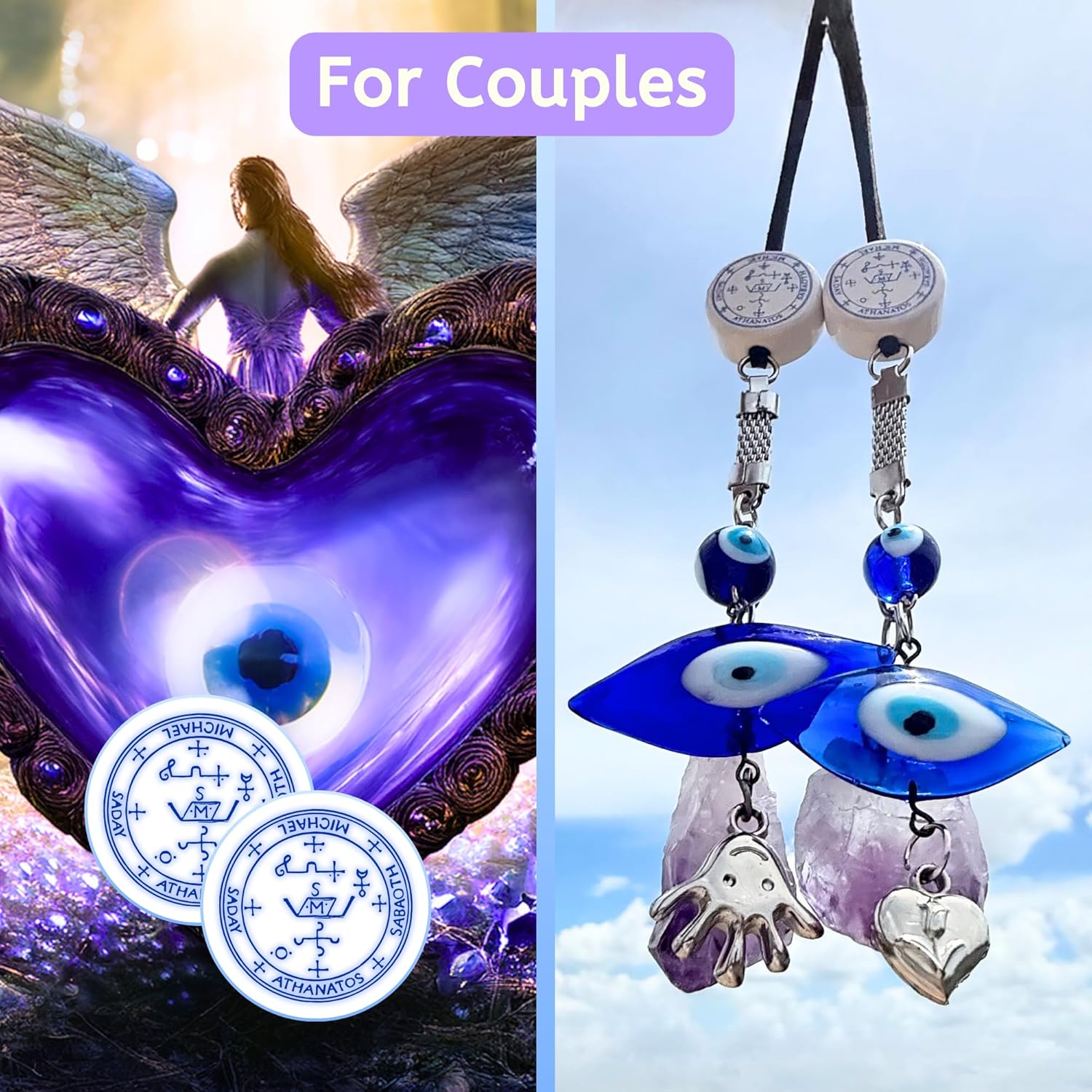 Archangel Michael Amulet Evil Eye Car Charm