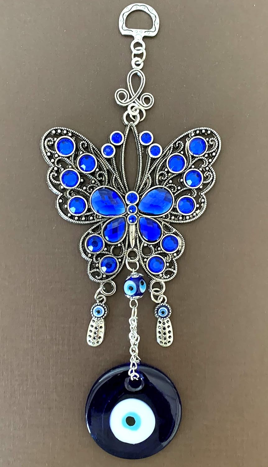 Betterdecor Turkish Blue Evil Eye Butterfly Amulet Hanging Decoration
