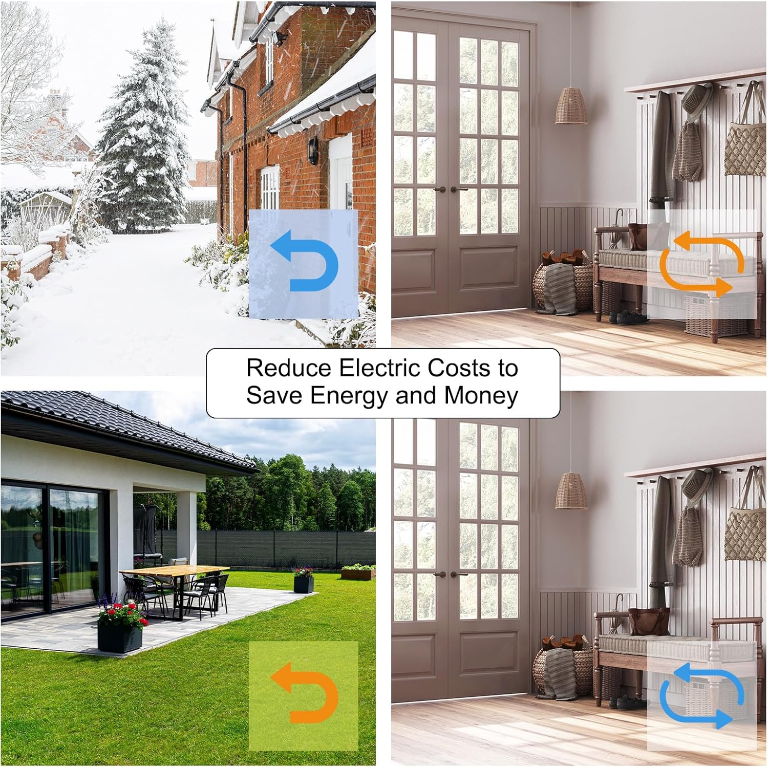 Uxcell 2pcs Door Draft Stopper with Brush Self Adhesive Grey 3Ft