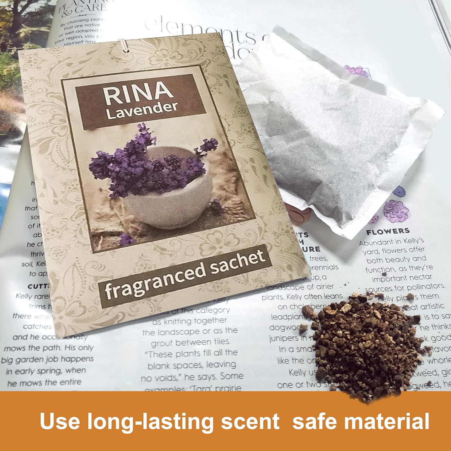 Qingbei Rina Lavender Scented Sachets 40-Pack